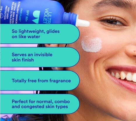 Флюід-санскрин для обличчя Ultra Violette Fave Fluid SPF 50+ Lightweight Fragrance Free Skinscreen 15 мл | Зображення 5