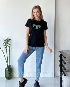 Футболка для жінок чорний колір M FI_007439