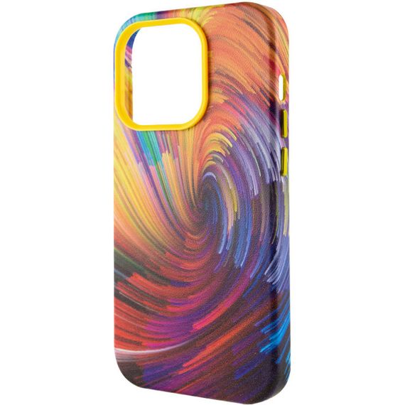 Кожаный чехол Colour Splash для Apple iPhone 14 Pro (6.1") Искусственная кожа, Orange / Red | Зображення 2