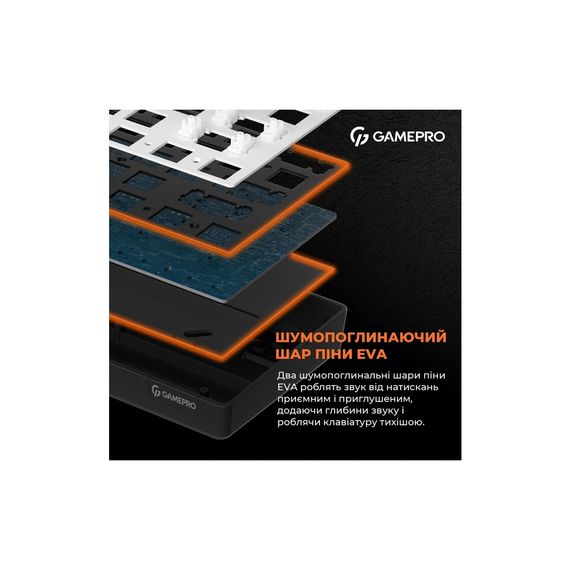 Клавіатура GamePro MK130G Pro Outemu Red Switch Hot-Swap 60 RGB USB/Wireless/Bluetooth Black (MK130G Pro) | Зображення 7