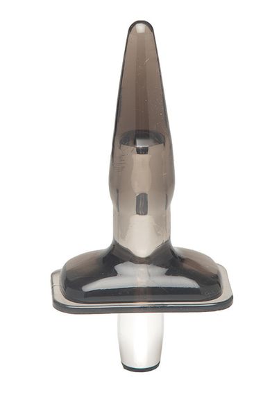 Анальна пробка вібратор для початківців MENZSTUFF PURRFECT PLUG SMOKE — діаметр 2,5 см, водонепроникна | Зображення 1
