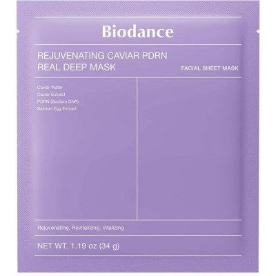 Омолаживающая гидрогелевая маска Biodance Rejuvenating Caviar PDRN Real Deep Mask с икрой и PDRN (34 g)