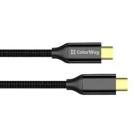 Кабель USB PD Type-C/Type-C ColorWay CW-CBPDCC062-BK Gen2 5,0А 100W 1м чорний