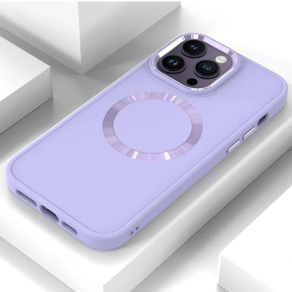 TPU чохол Bonbon Metal Style with MagSafe для Apple iPhone 12 Pro / 12 (6.1") Бузковий/Dasheen | Зображення 1
