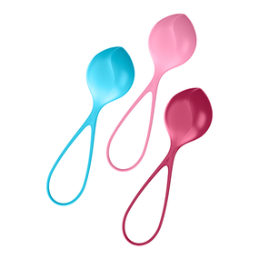 Вагінальні кульки набір Strengthening Balls, 3 шт вага: 62-82-98 гр Satisfyer (Німеччина)