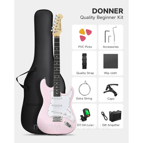Електрогітара DONNER DST-80 Pink - (Комплект)