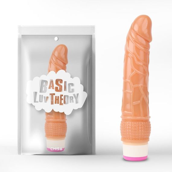 Вібратор реалістичний Chisa Basic Luv Theory на батарейках, бежевий Sex Aura