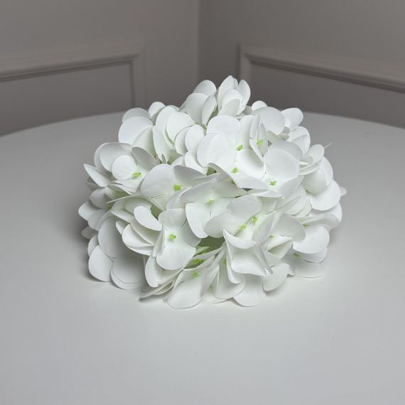Гортензия латексная искусственная h=70см. d=17 cm 5шт/уп. Цвет: белый PU-79