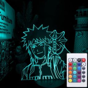 Акриловый светильник-ночник с пультом 16 цветов Minato Namikaze Naruto tty-n002170
