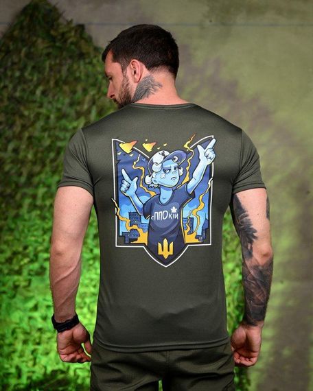 Тактична потоотводна футболка зППОкій oliva ПП7713