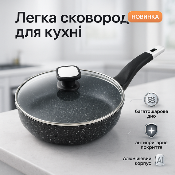 Сковорода для приготування на газовій плиті, Сковорода надовго зручна для приготування UV-79