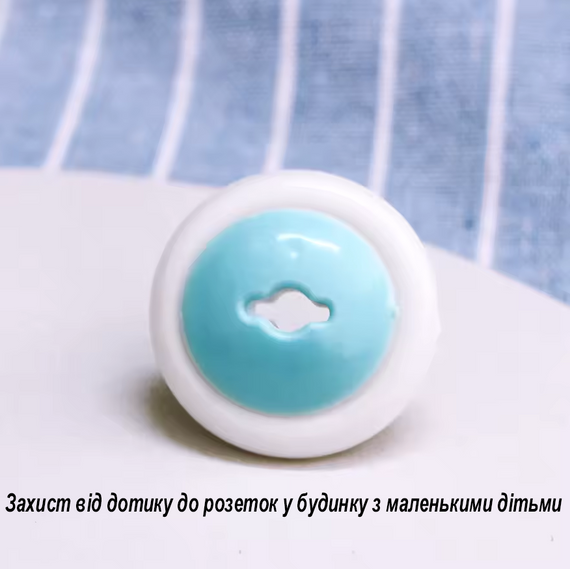 Заглушки на розетки для безопасности и защиты для детей, набор 6шт с ключом. Защита от детей | Зображення 6