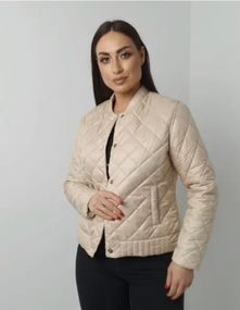 Куртка з ефектом стьобання, арт.310, беж