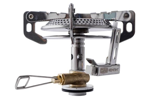 Портативний газовий пальник для кемпінгу Конфорка складаний із п'єзозапалюванням 75*75 мм СІЛА 9605101