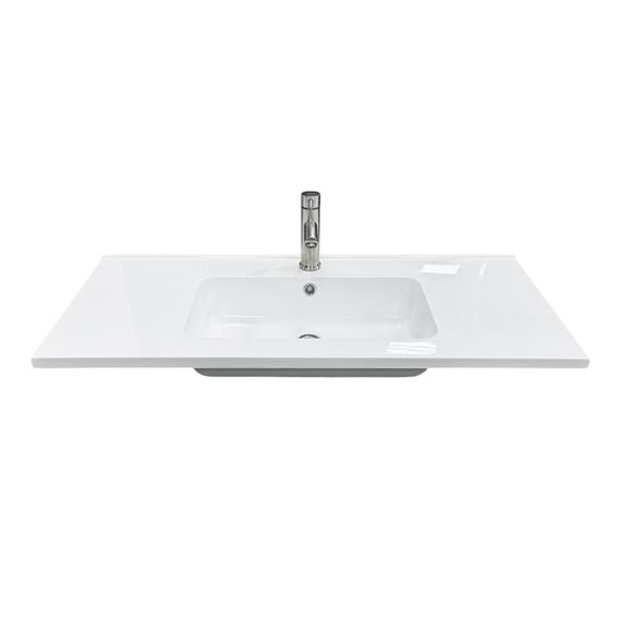 Раковина накладна Adamant FLATE 100, прямокутна, з сифоном Click-Clack + змішувач (4824296207601) | Зображення 3