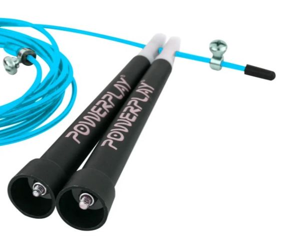 Скакалка швидкісна PowerPlay 4202 Ultra Speed Rope Бірюзова 2,9 м (PP_4202_Cyan) | Зображення 2