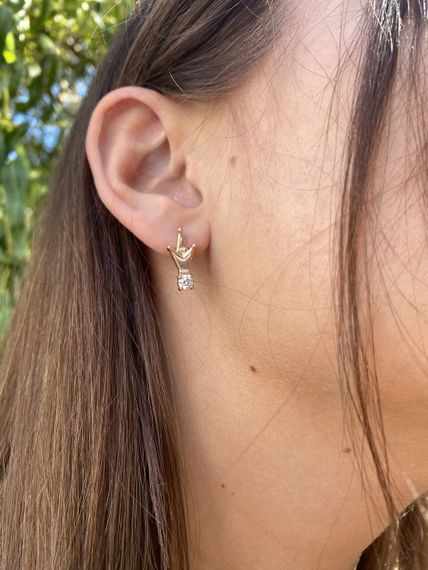 Детские золотые сережки корона | Зображення 9