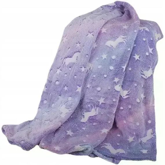 Детский плед Magic Blanket 150×120 см фиолетовый • Светящийся плед Magic Blanket 150×120 см со звездами и луной для сна и отдыха | Зображення 3
