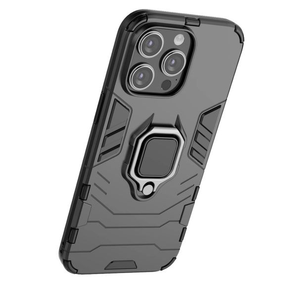 Чехол бампер Primolux Ring Armor для Apple iPhone 13 Pro Max - Black | Зображення 1