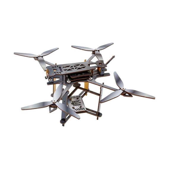Дерев'яний 3D конструктор "FPV дрон" Puz-00923, 95 деталей | Зображення 3