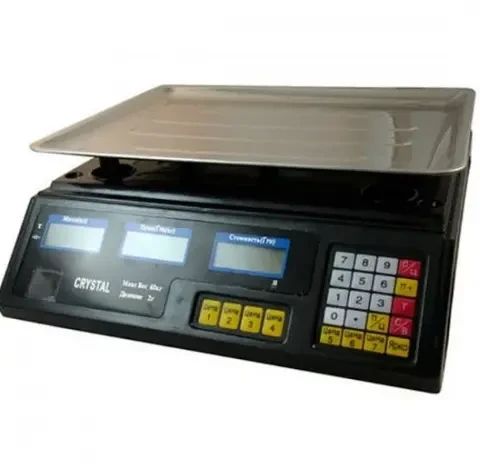 Торгівельні електроваги з лічильником ціни Crystal CR 50 kg 6v (2gm)