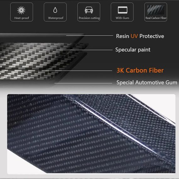 Накладка на передній бампер Lip (для AMG-Line 2018-2022, Карбон) для Mercedes S-сlass W222 рр | Зображення 3