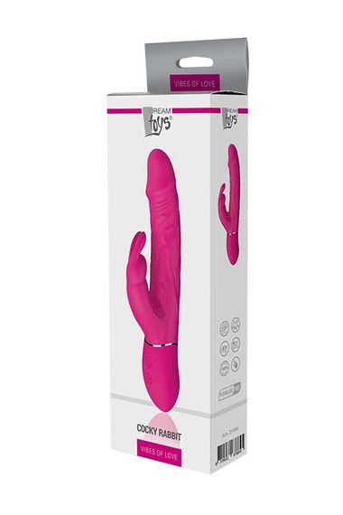 Двойной вибратор кролик Dream Toys VIBES OF LOVE COCKY RABBIT MAGENTA sexstyle | Зображення 4