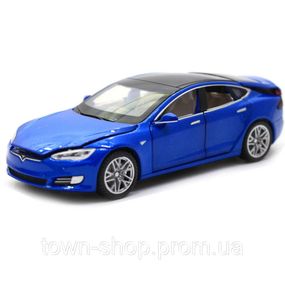 Машинка инерционная "Tesla Model S" Автопром 6614 1:32 (Синий)