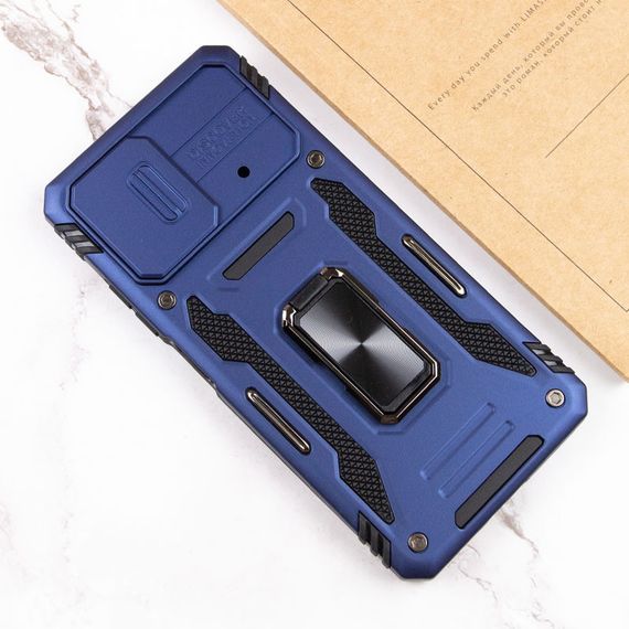 Ударопрочный чехол Camshield Army Ring для Xiaomi Poco X5 Pro 5G / Note 12 Pro 5G Синий / Navy | Зображення 5