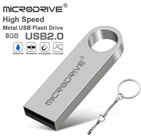 USB флешнакопичувач флешка MicroDrive брелок компактна метал 8Gb