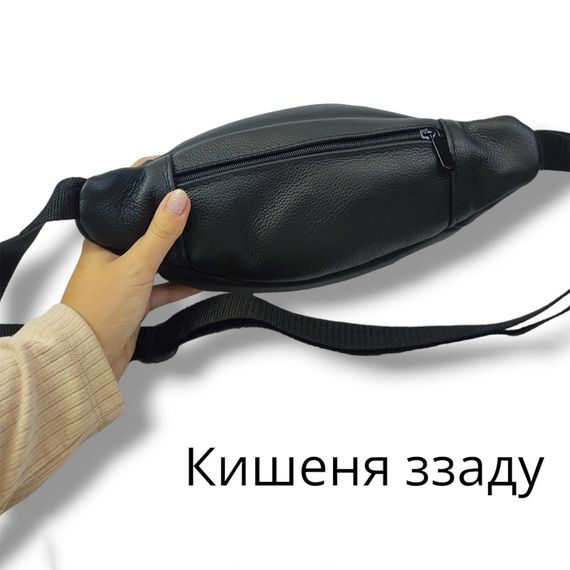 Бананка шкіряна універсальна текстурна, Чоловіча бананка з натуральної шкіри, Сумка FN-510 для торгівлі | Зображення 3