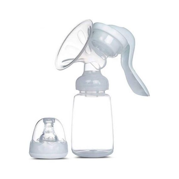 Ручний молоковідсмоктувач + пляшечка для годування та зберігання грудного молока