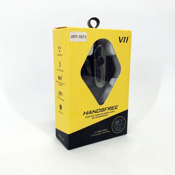 Трансмітер FM V11 BT з Bluetooth гарнітурою модулятор, блютуз фм передавач для автомагнітоли | Зображення 8