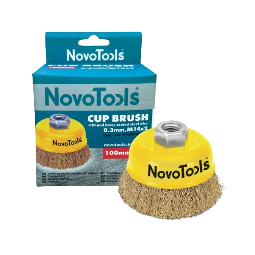 Щітка торцева d85мм гофрована латунь NovoTools NovoAbrasive | Зображення 1