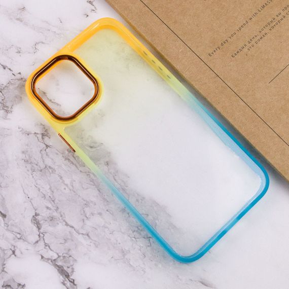 Чохол TPU+PC Fresh sip series для Apple iPhone 12 Pro Max (6.7") Бірюзовий / Помаранчевий | Зображення 2