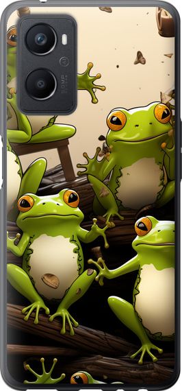 Чехол на Oppo A96 Жабки "5656u-2598-17620"