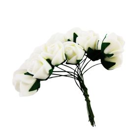 Декоративные розы для творчества KV-726 пучок 12 штук