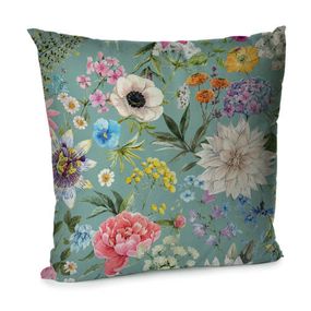 Подушка диванная с бархата Гортензии, пионы 45x45 см (45BP_23M054)