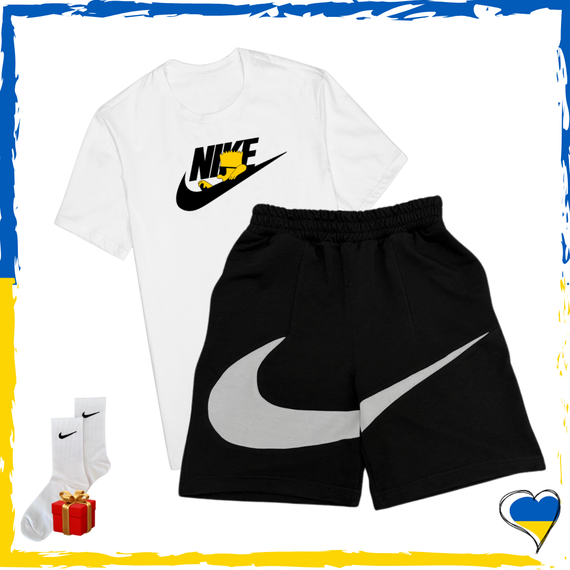 Комплект шорти Nike Big Swoosh та футболки 2шт Nike з Сімпсоном. Комплект Найк Біг Свуш XS/S | Зображення 4