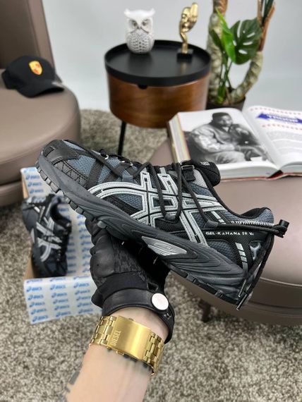 Чоловічі кросівки ASICS Gel-Kahana TR V2 All Black Silver , В'єтнам 45 28.5 | Зображення 5