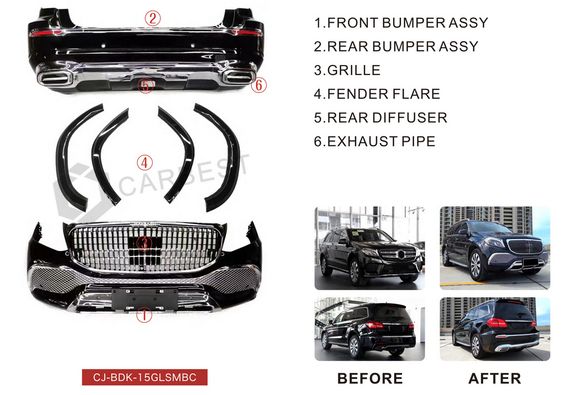 Комплект обвісів Maybach (для GLS) для Mercedes GL/GLS сlass X166 2012-2019 рр | Зображення 1