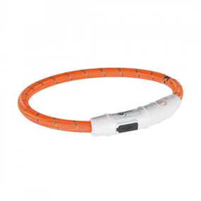 Нашийник для собак, що світиться Trixie Flash Light Ring USB, помаранчевий, 35 см