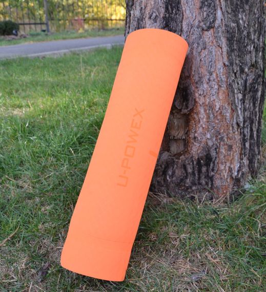 Коврик для йоги и фитнеса U-POWEX TPE Yoga mat Orange/Blue (183х61х0.6) | Зображення 5