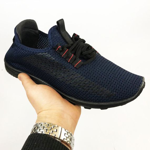 Спортивні кросівки чоловічі літні 40 розмір. Літні кросівки сітка чоловічі. Модель 32591. Колір: синій | Зображення 3