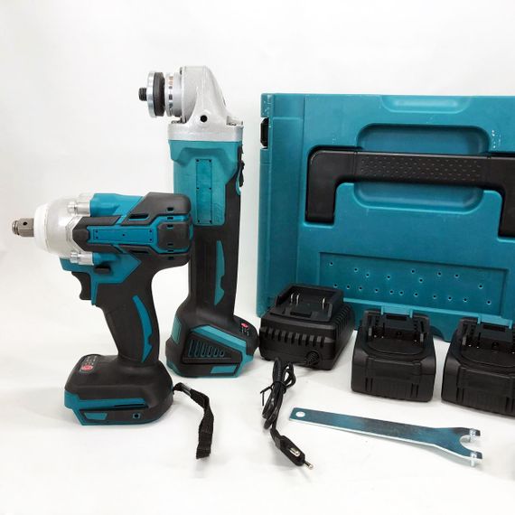 Набір 2 в 1 шуруповерт + гайковерт в валізі 2 акумулятори