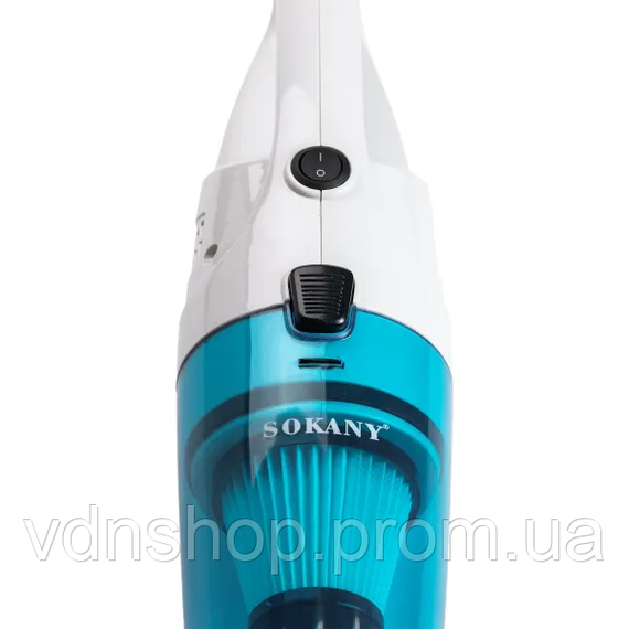 Пылесос вертикальный ручной для дома 900 Вт циклонный для сухой уборки 1.2 л Голубой SK-13013 | Зображення 4