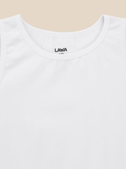 Майка однотонна для хлопчика LAWA BBC02359 158 см Білий shop (2000999636271) | Зображення 1