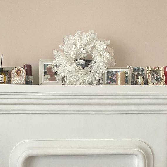 Вінок новорічний різдвяний Lux з литої хвої d-40 см білий | Зображення 4