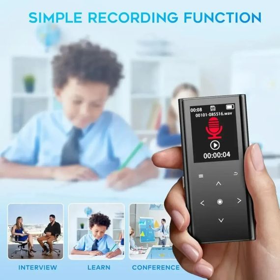 MP3-плеєр ZOOAOXO M600 — Bluetooth 5.2, 64 ГБ, FM-радіо, диктофон, HD-динамік, міні-дизайн | Зображення 5