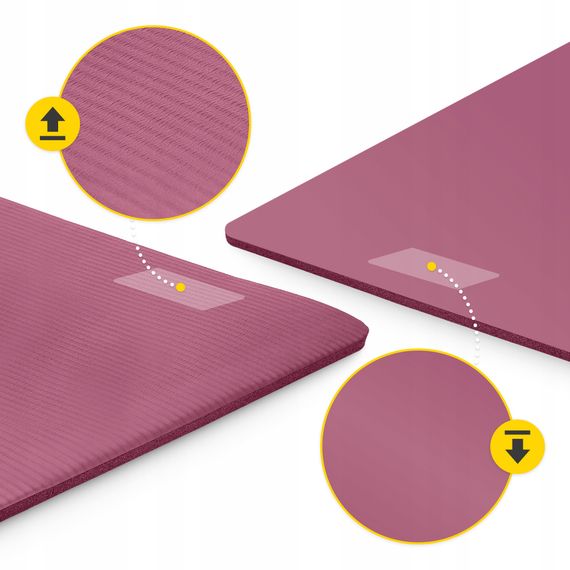 Килимок (мат) спортивний 4FIZJO NBR 190 x 100 x 1.5 см для йоги та фітнесу Burgundy (P-5905973407144) | Зображення 3